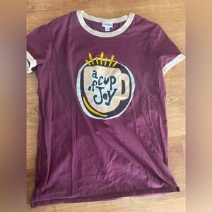 LuLaRoe Maroon Graphic Tee - A Cup of Joy